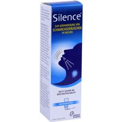 Blau-weiße Verpackung eines Sprays gegen Schnarchgeräusche im Rachen.